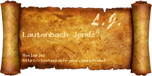 Lautenbach Jenő névjegykártya
