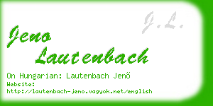 jeno lautenbach business card